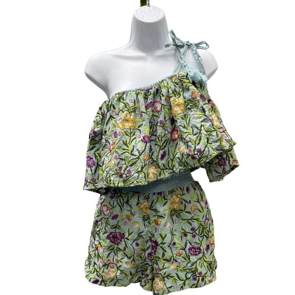 Anthropologie La Fuori Embroidered Romper Size XL - Picture 3 of 8